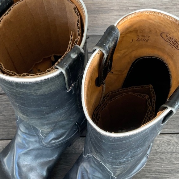 Nocona Original Black Leather Cowboy Boots Women’s 9.5 - Picture 2 of 8